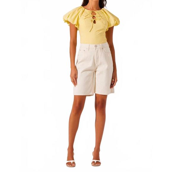 ASTR Tops - NEW ASTR astr the label aine top in yellow